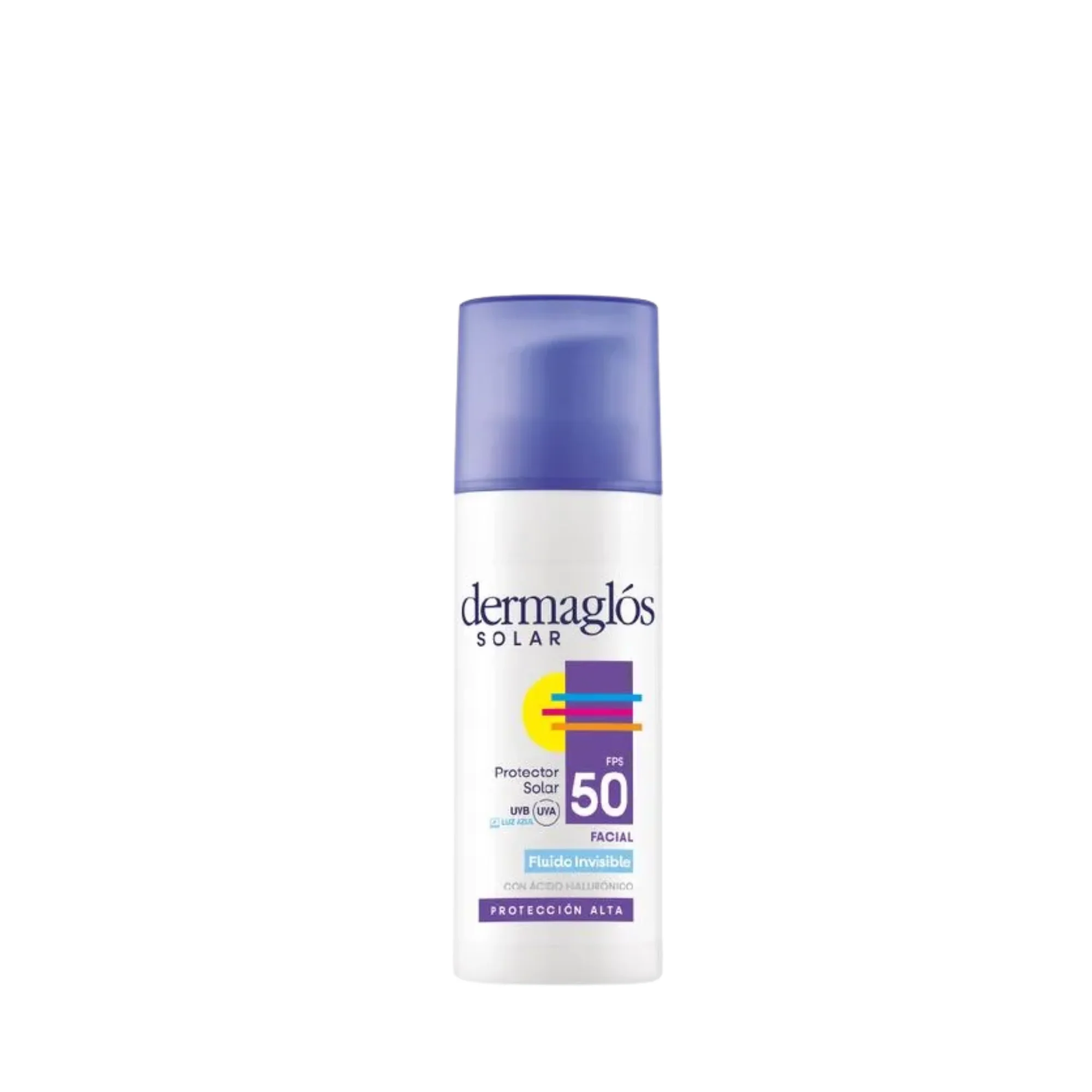 Protector Solar Facial Dermaglós Fluido Invisible FPS 50+ x 50 g